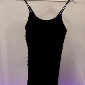 Vintage Black Dress with Flowers